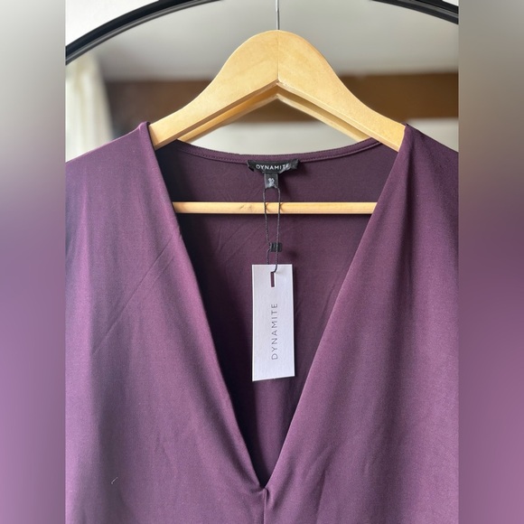 DYNAMITE | BNWT Sculpt long sleeve deep V neck body suit | size large - Picture 12 of 12